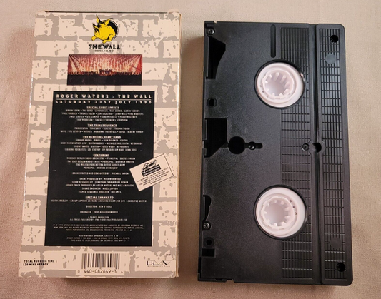 Roger Waters' THE WALL LIVE IN BERLIN, VHS 1990 Hi-Fi Stereo Pink Floyd