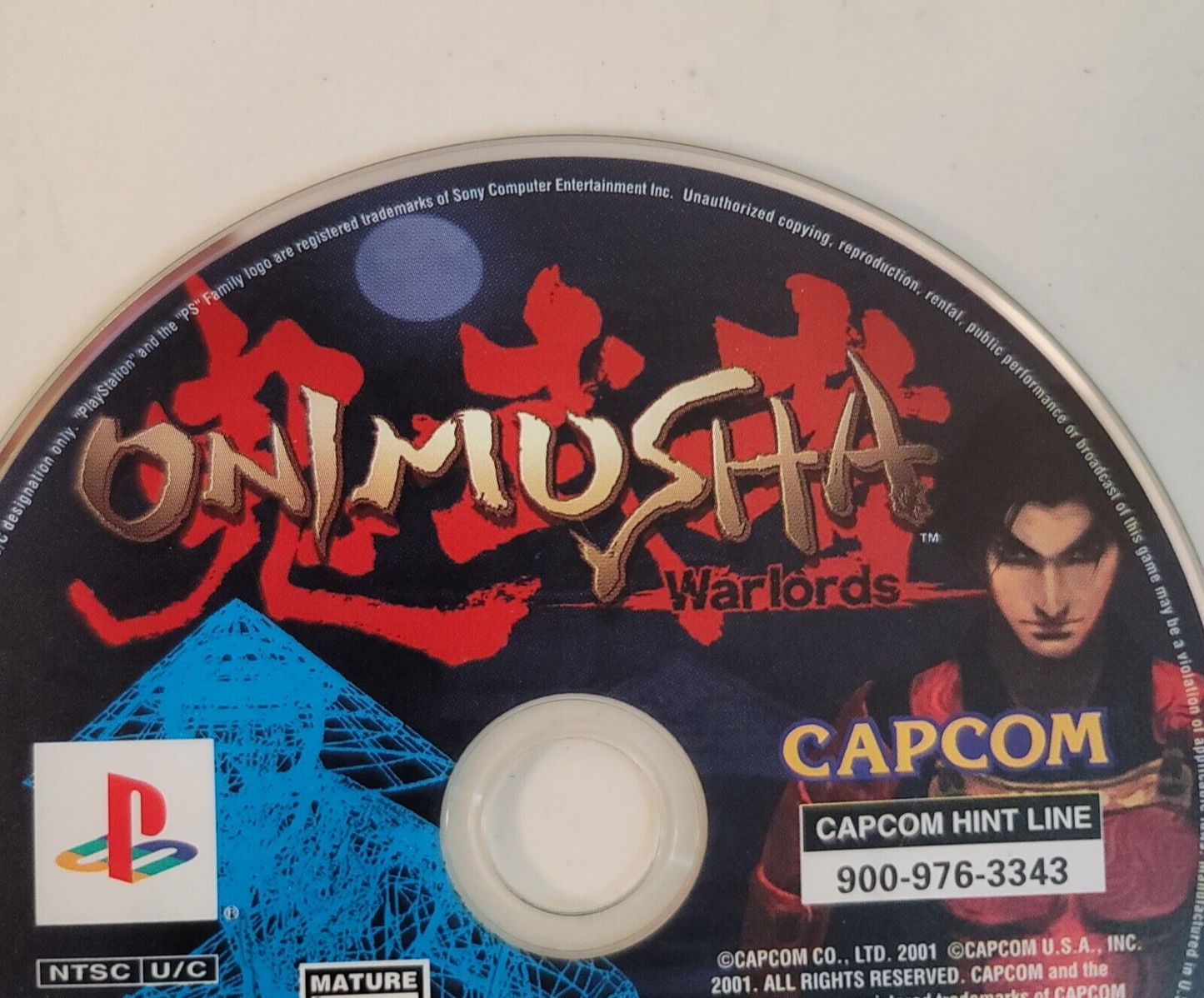 Onimusha Warlords (Sony PlayStation 2, 2001) Replacement Game Disc - Tested