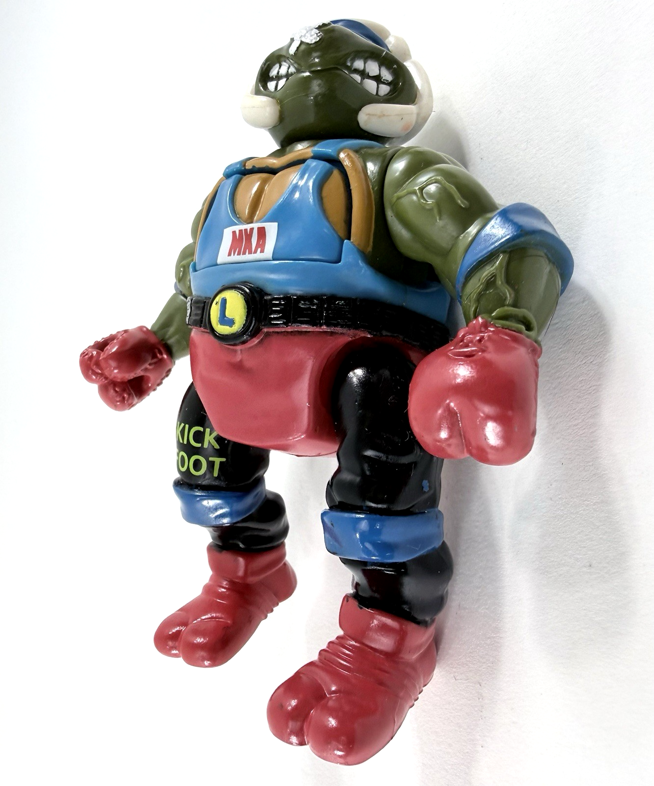 Playmates 1992 TMNT 6" Kowabunga Kickboxing Leo & Complete Accessories - Tested