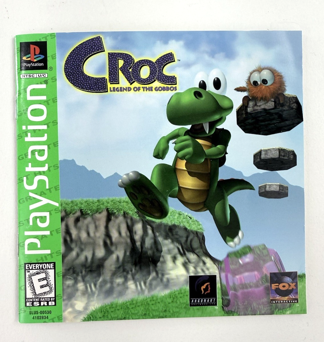 Croc: Legend of the Gobbos (PlayStation 1, 1998) Game Case Manual Registration