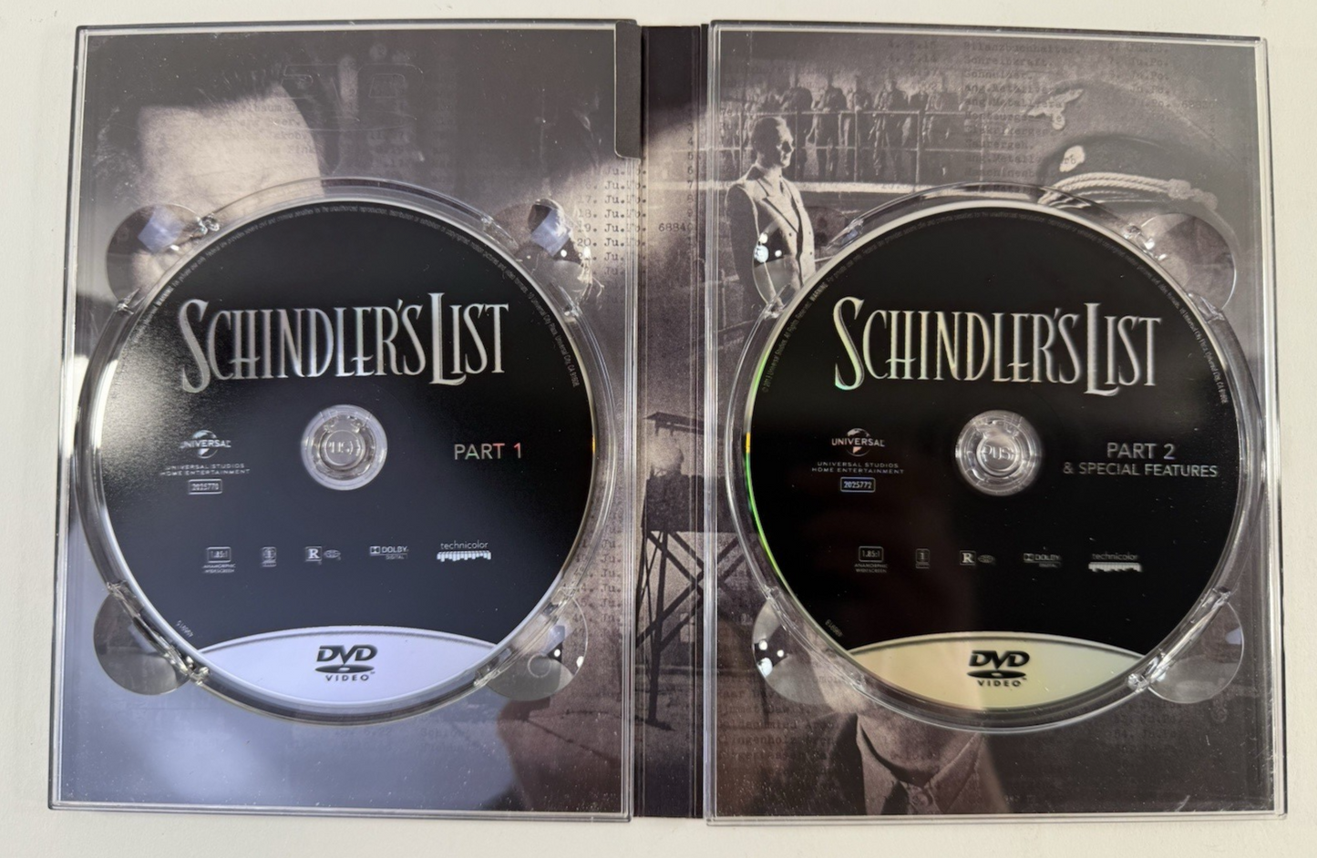 Schindler's List 25th Anniversary Edition 2-Disc DVD with Soundtrack CD - Tested