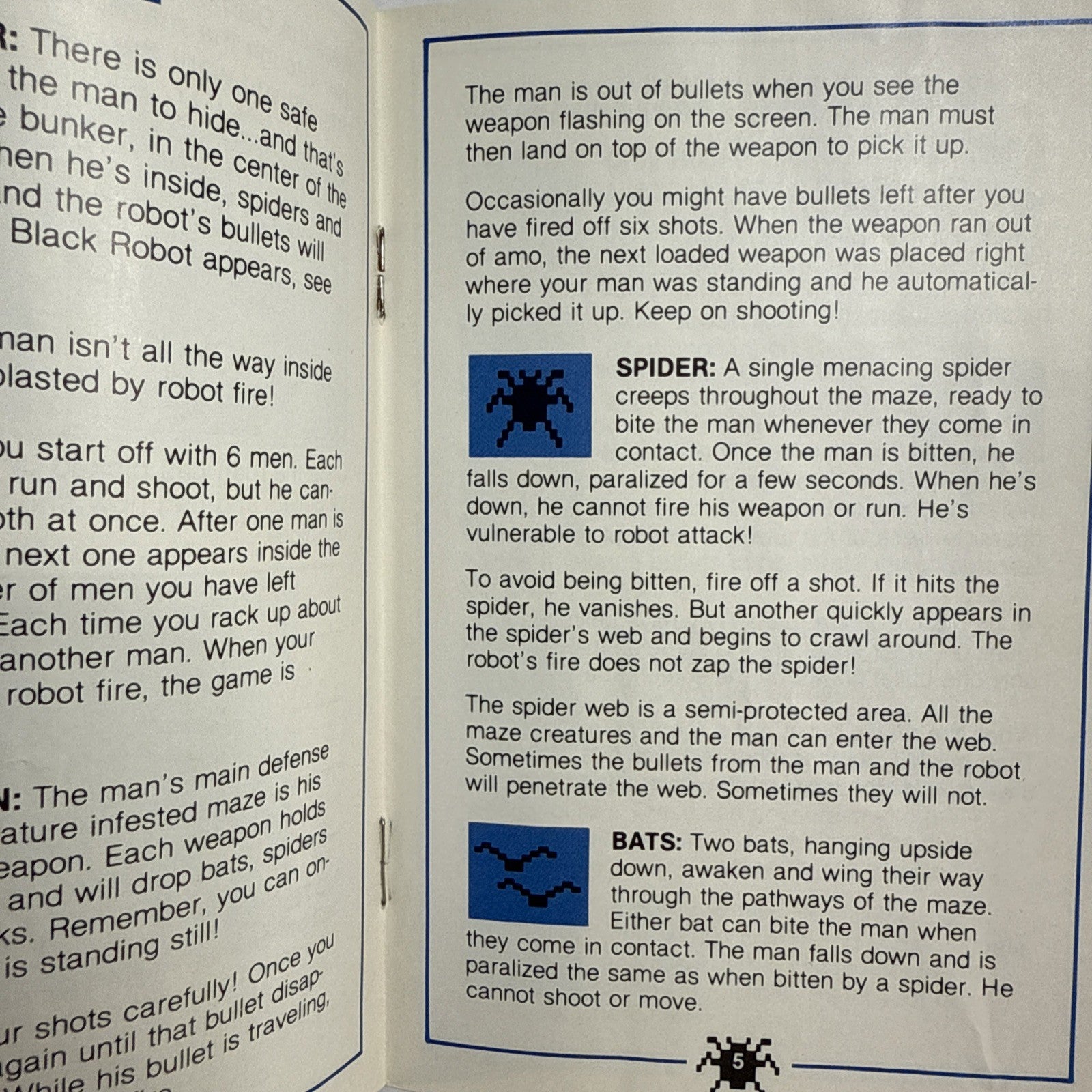 Night Stalker (Intellivision, 1982) Game Case Manual Overlays - Tested