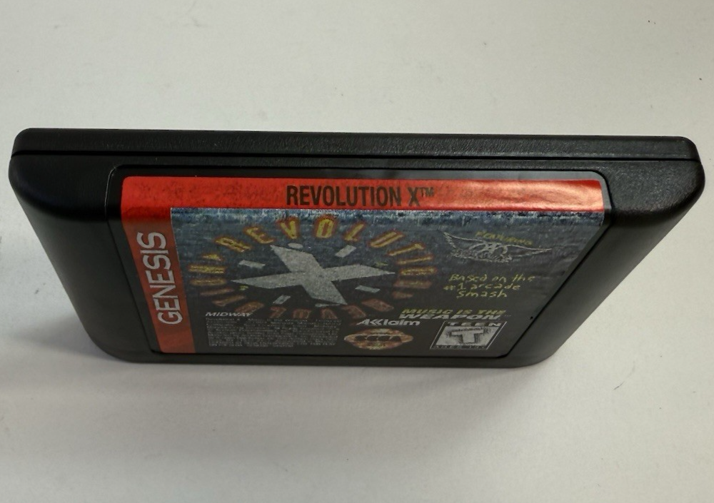 Revolution X f. Aerosmith (Genesis, 1995) Game Case Manual Poster Registration