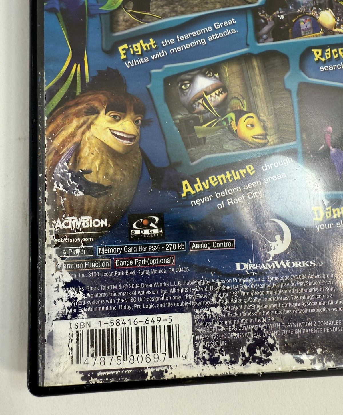 DreamWorks' Shark Tale (Sony PlayStation 2, 2004) Game Case Manual - Tested