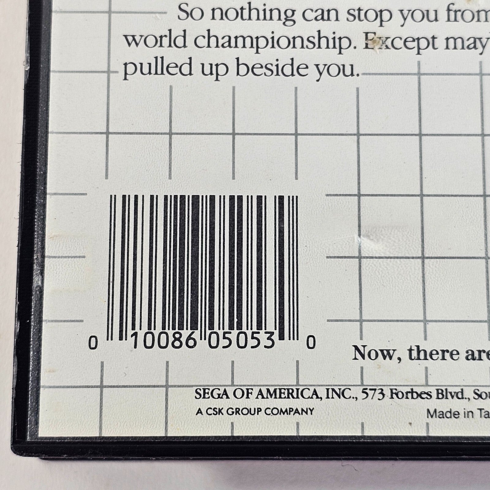 World Grand Prix (Sega Master System, 1986) Game Case Manual - Tested & Working