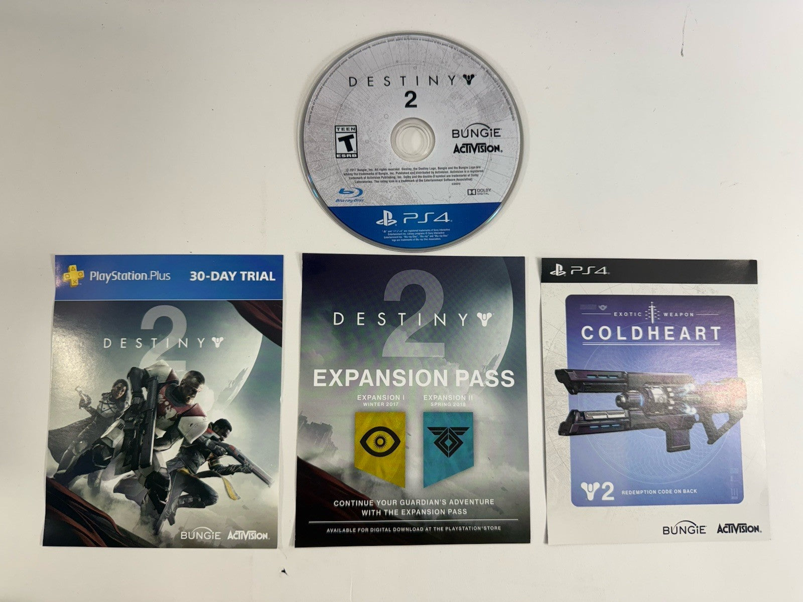 Destiny 2 (Sony PlayStation 4, 2017) Game With Inserts - Tested