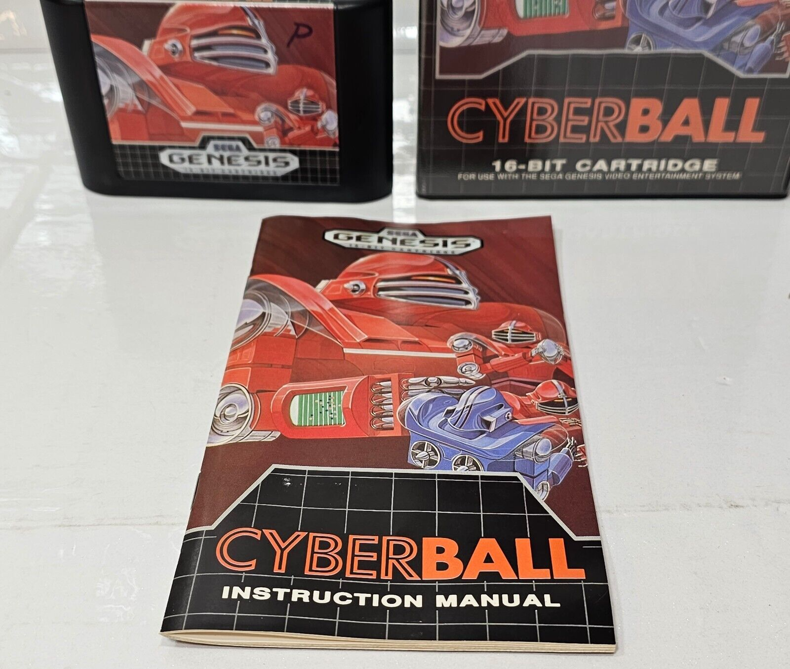 Cyberball (Sega Genesis, 1990) Game Case Manual - Tested and Working