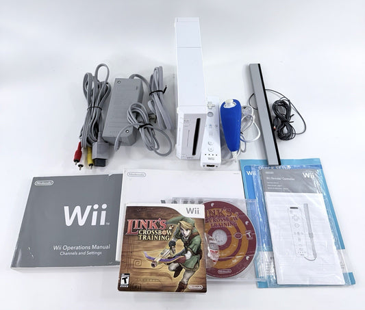 Nintendo Wii RVL-001 GameCube Compatible Console, Accessories, Game - Tested