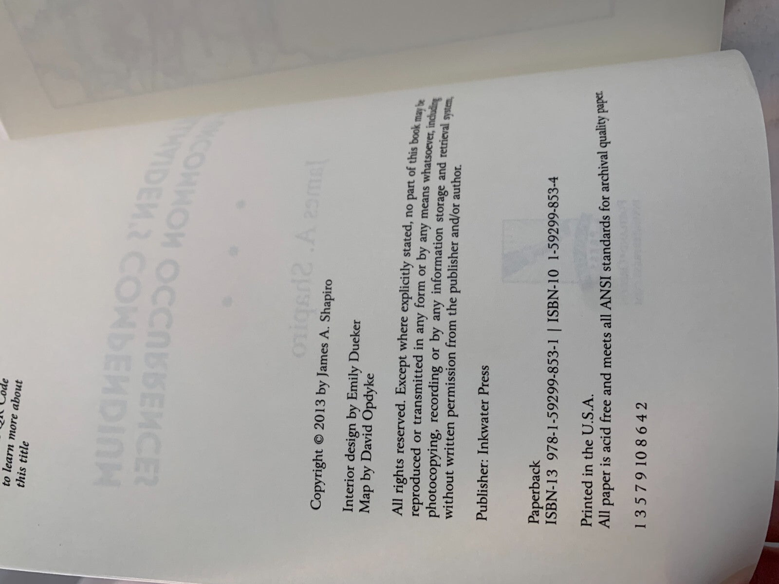 Killmaiden's Compendium of Uncommon Occurrences by James A. Shapiro (2013, Trade