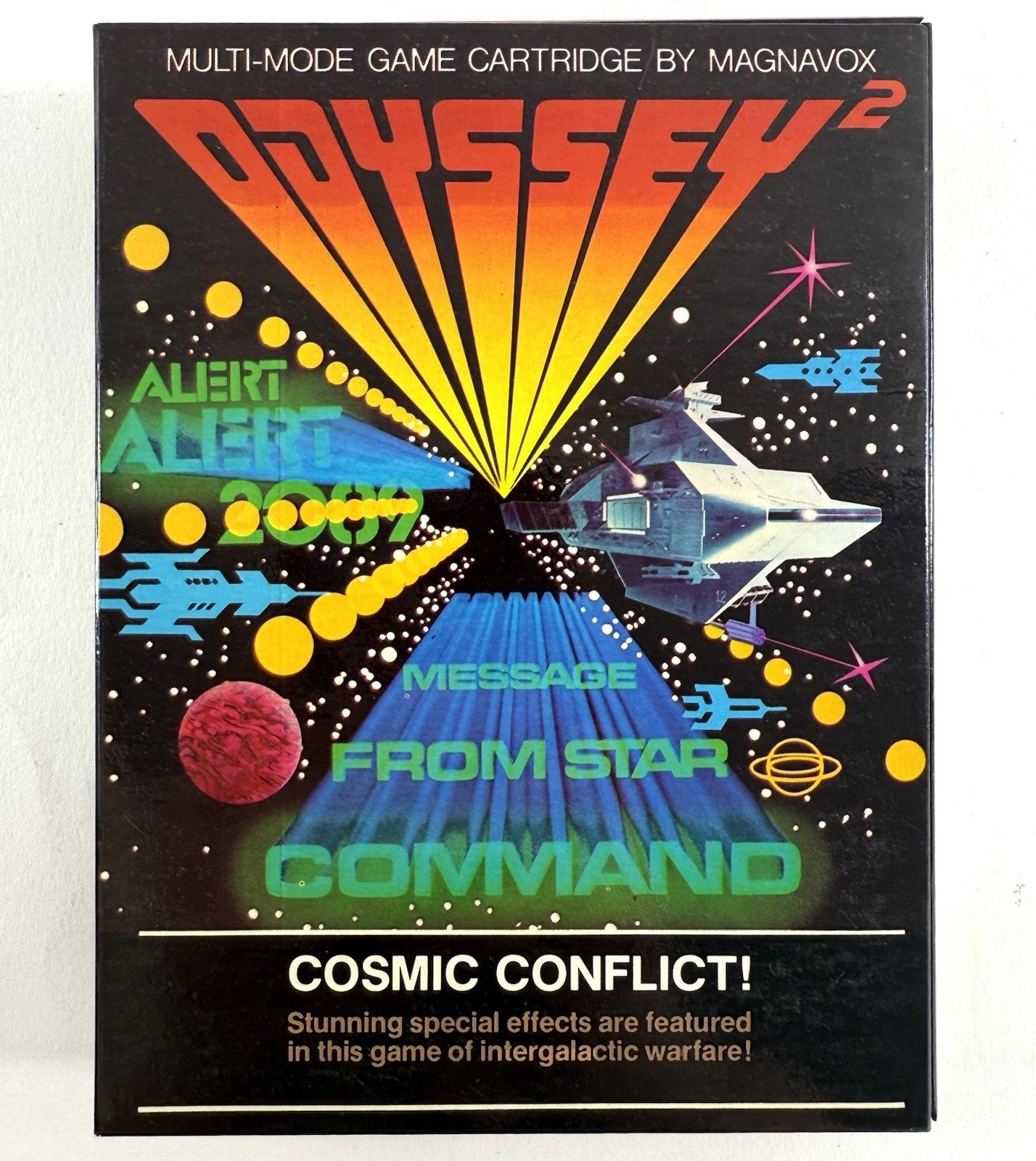 Cosmic Conflict!  (Magnavox Odyssey 2, 1978) Game Case Manual - Tested