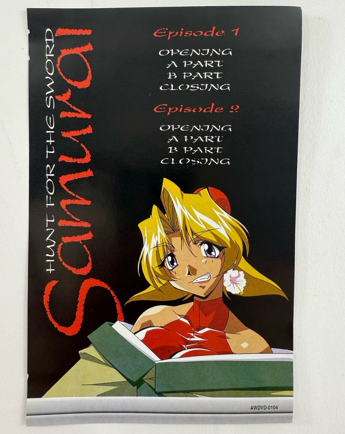 Samurai: Hunt for the Sword (DVD, 2001) Anime Works - Tested and Working