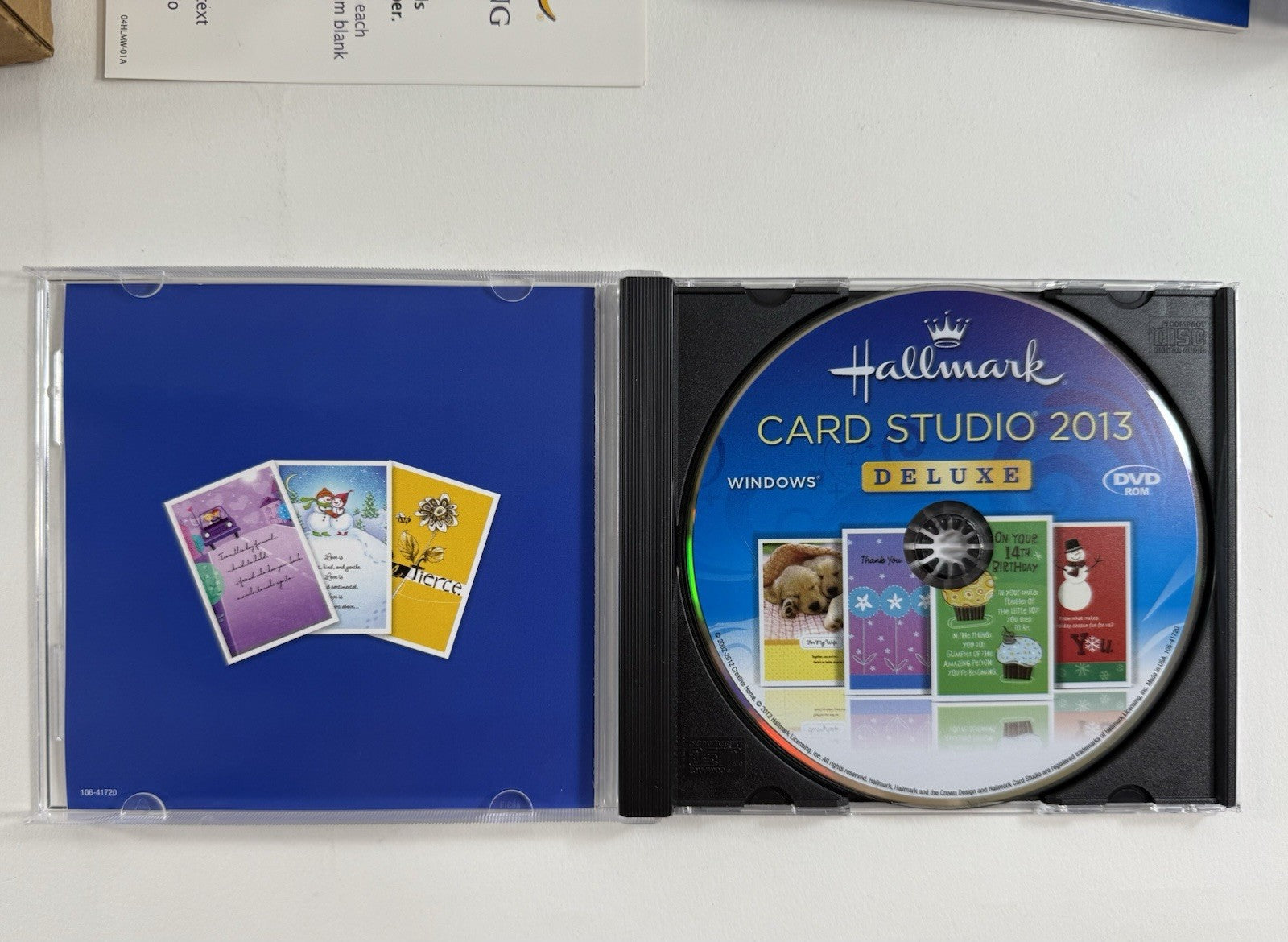 Hallmark Card Studio 2013 Deluxe (Windows, DVD-ROM) Discs, Box, Manual, Inserts