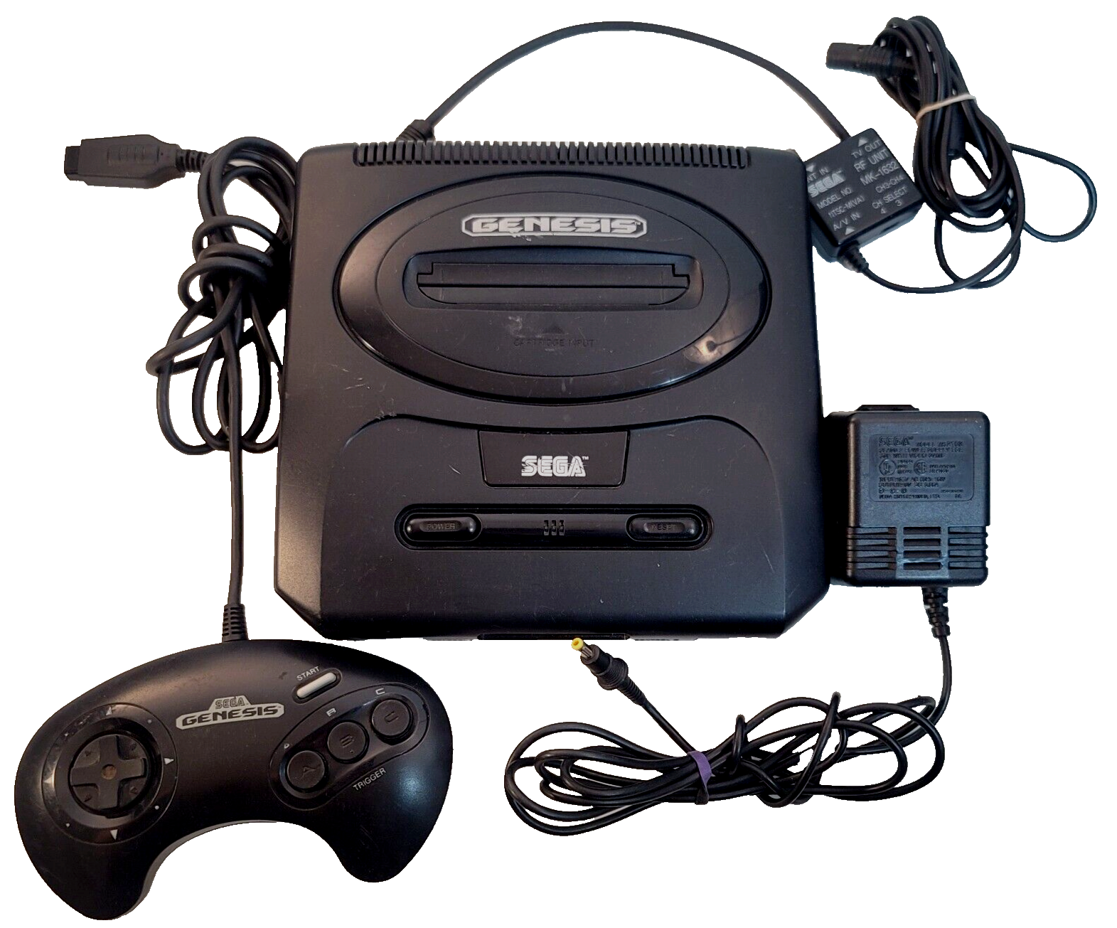 SEGA Genesis Model II Console MK-1631 with Original Controller & Cords - Tested