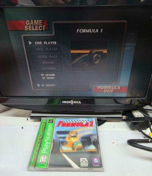 Formula 1 (Sony PlayStation 1, 1996) Game Case Manual Registration - Tested