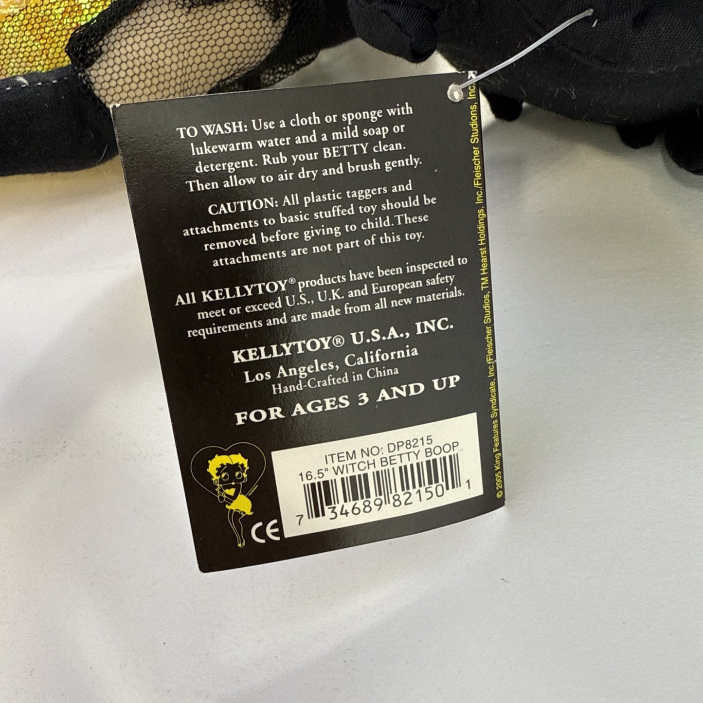 Betty Boop Collection 2005 16.5" Betty Boop Halloween Witch Plush with Tags