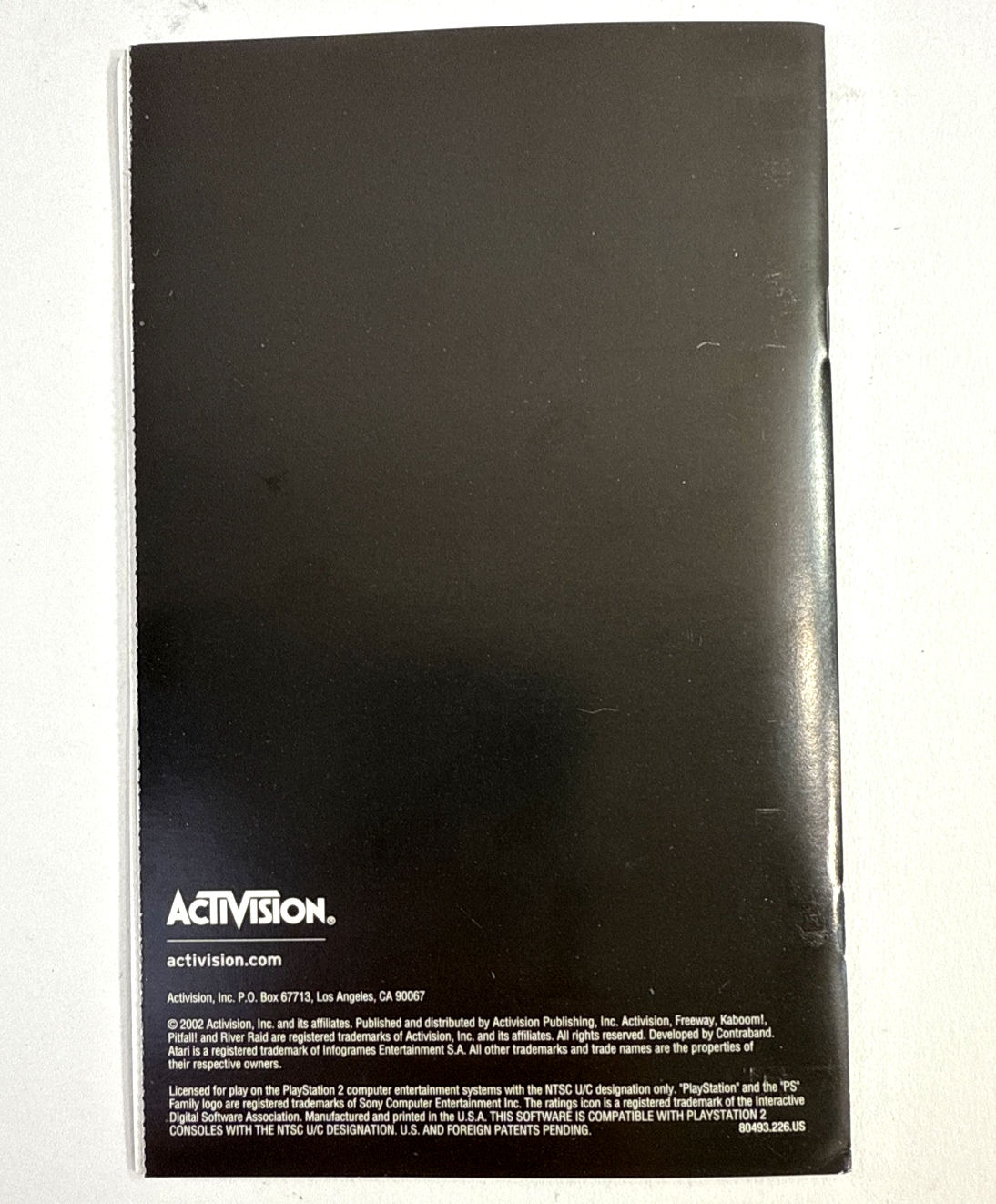 Activision Anthology (PlayStation 2, 2002) Game Case Manual Registration -Tested