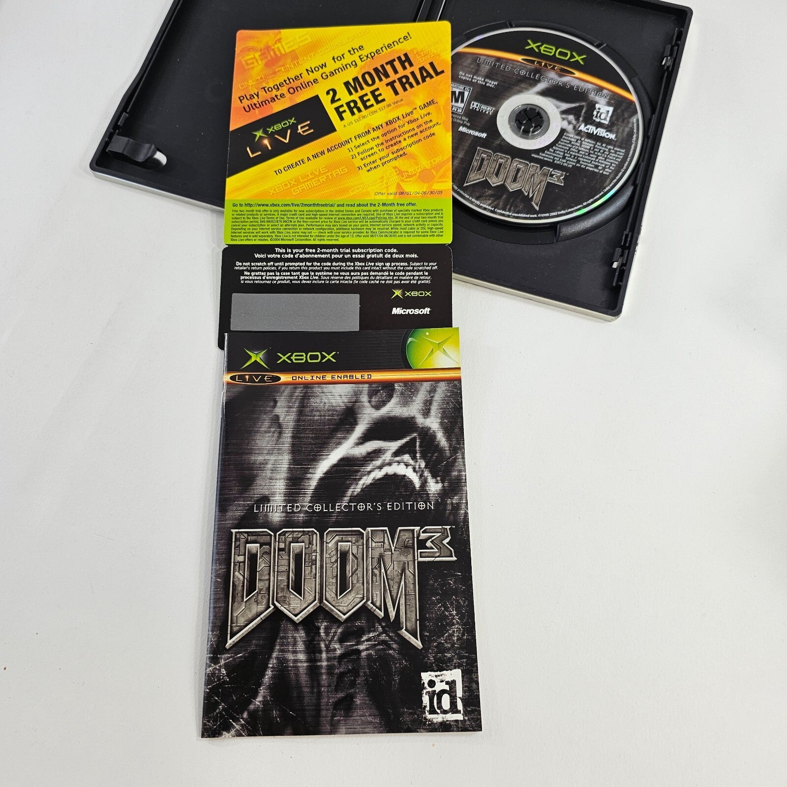 Doom 3: Limited Collector's Edition (Xbox, 2005) Game Case Manual Insert Sleeve