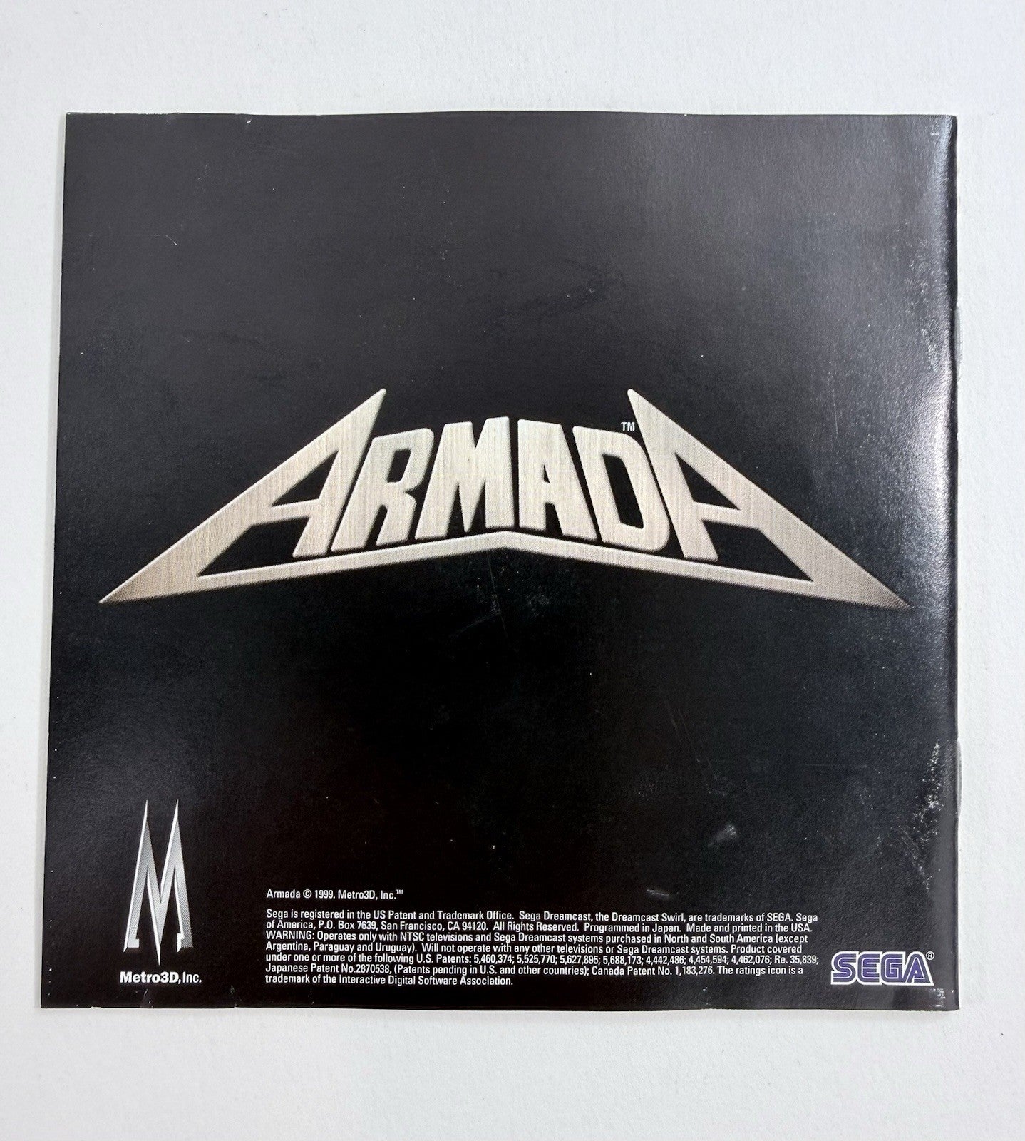 Armada (Sega Dreamcast, 1999) Game, Case, Manual - Tested and Working
