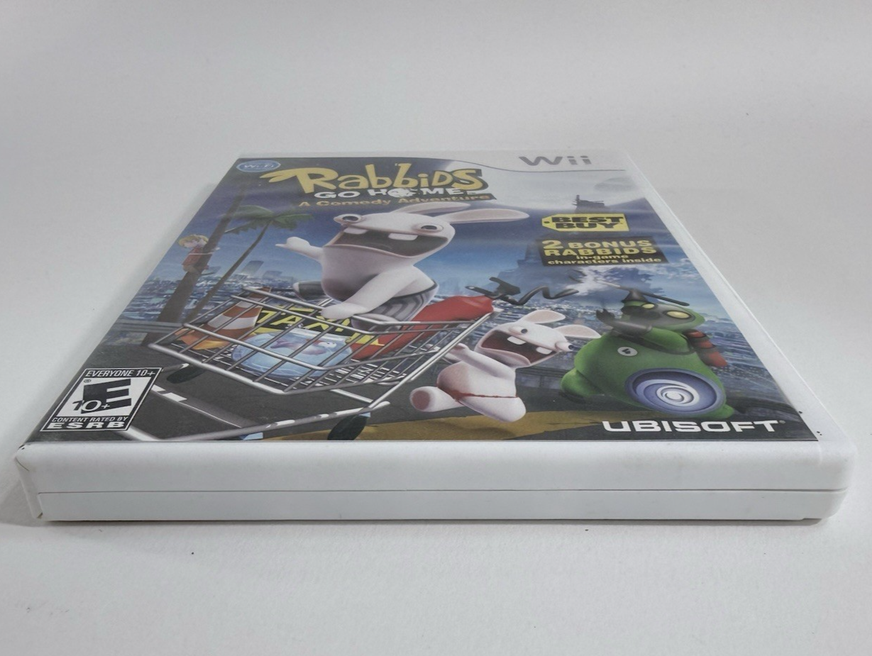 Rabbids Go Home (Nintendo Wii, 2009) Game, Case, Manual, and Insert - Tested