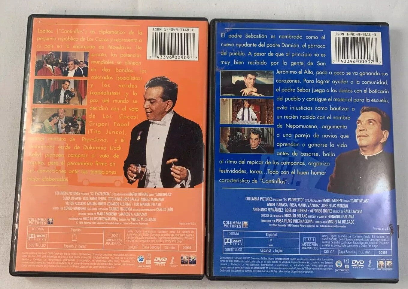 Su Excelencia (DVD Cantinflas bundle) El Padrecito - Tested and Working