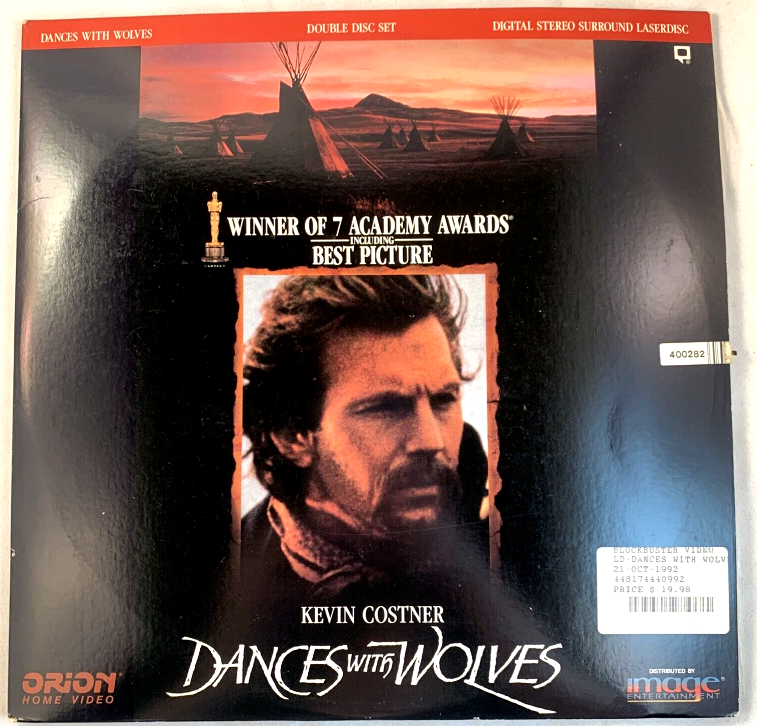 Dances With Wolves (Laserdisc, 1991) Kevin Costner - Tested and Working