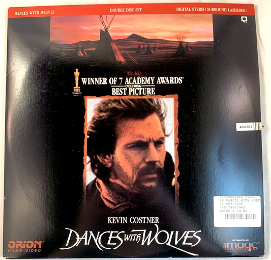 Dances With Wolves (Laserdisc, 1991) Kevin Costner - Tested and Working