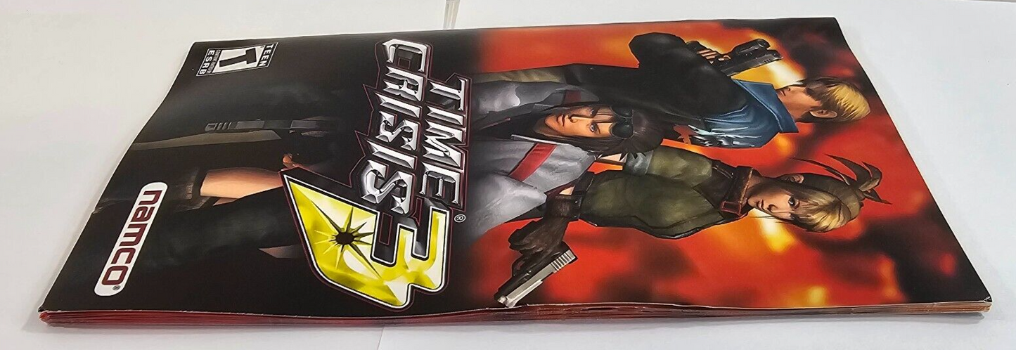 Time Crisis 3 (Sony PlayStation 2, 2003) Game Case Manual - Tested and Working