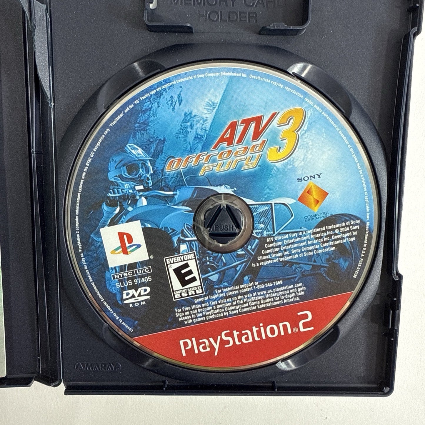 ATV Offroad Fury 3 (PlayStation 2, 2004) Game Case Manual Registration - Tested