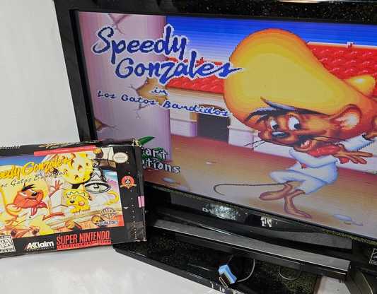 Speedy Gonzales: Los Gatos Bandidos (Nintendo SNES, 1997) Game Box Manual Insert