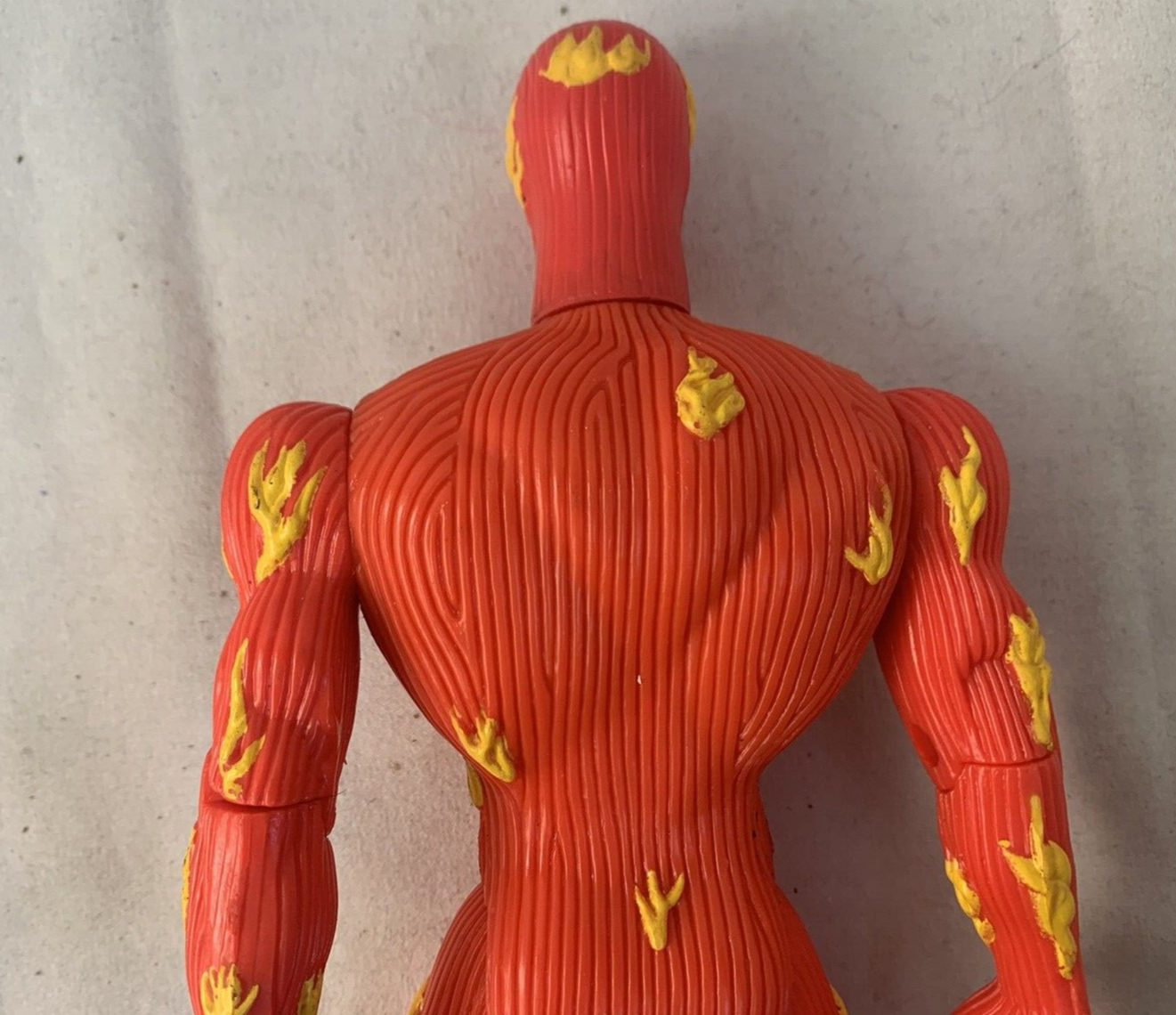 ToyBiz 1994 Marvel Deluxe 10” Action Figure Fantastic Four Human Torch + Torch