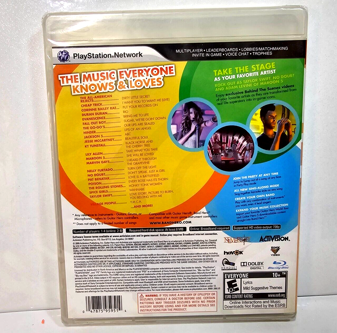 Band Hero (Sony PlayStation 3, 2009) New, Factory Sealed