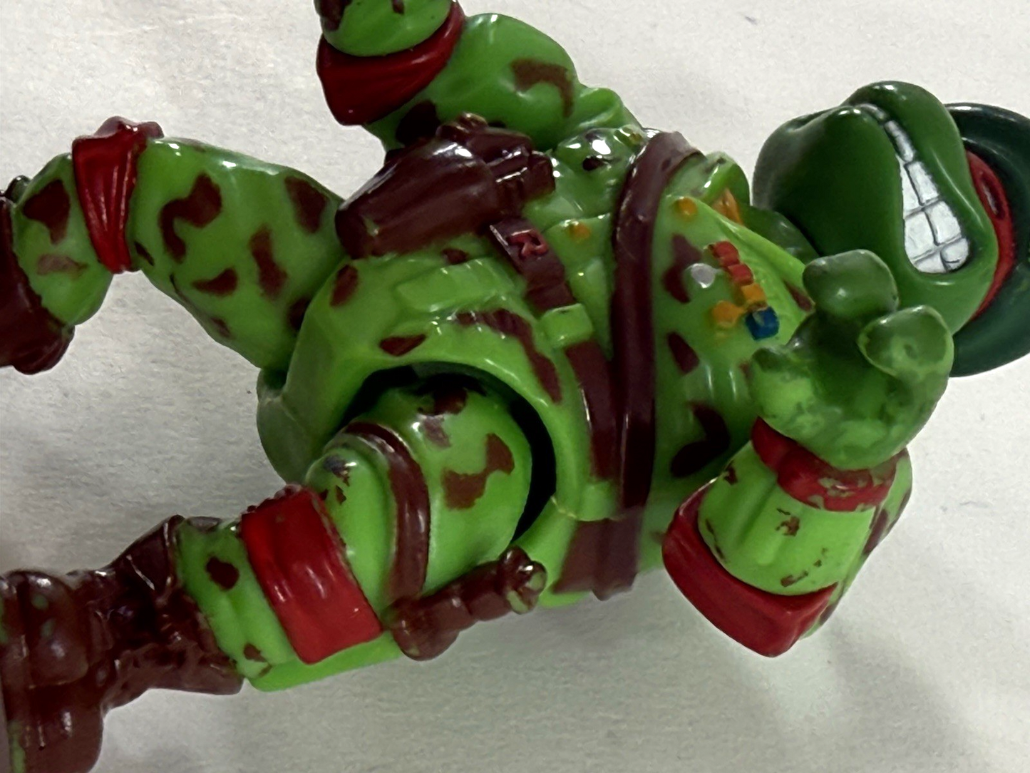 Playmates 1991  Raph The Teen Green Beret 6" Loose Action Figure - TMNT