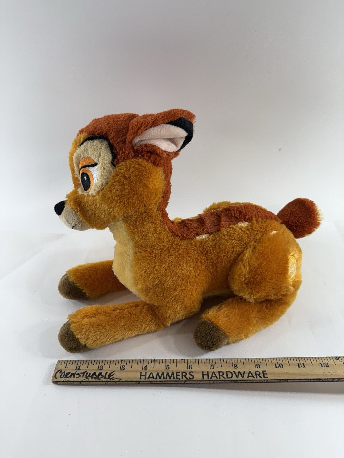Disney Store 2014 Exclusive 14" Bambi Seated Fawn Plush with Emblem