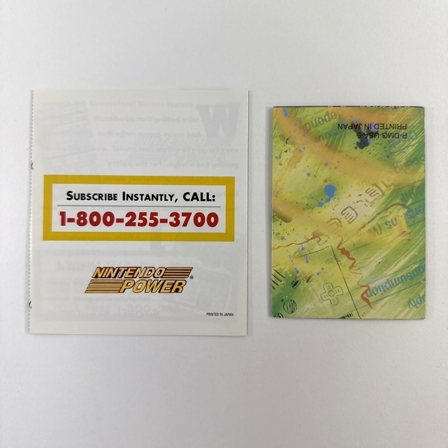 Tennis (Nintendo Gameboy, 1989) Game Box Manual Inserts - Tested and Working
