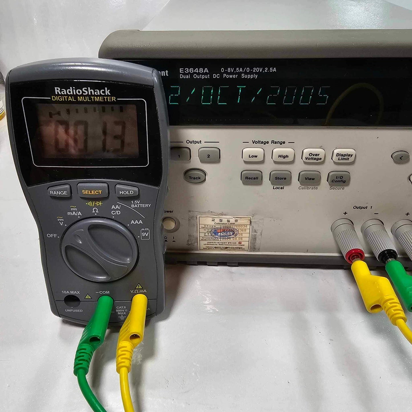 Agilent E3648A Dual Output DC Power Supply 0-8V,5A/0-20V,2.5A - Tested - 4368