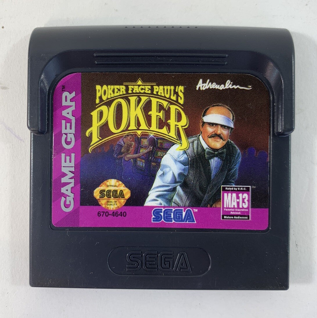 Poker Face Paul's Blackjack (Sega Game Gear, 1992) Game only