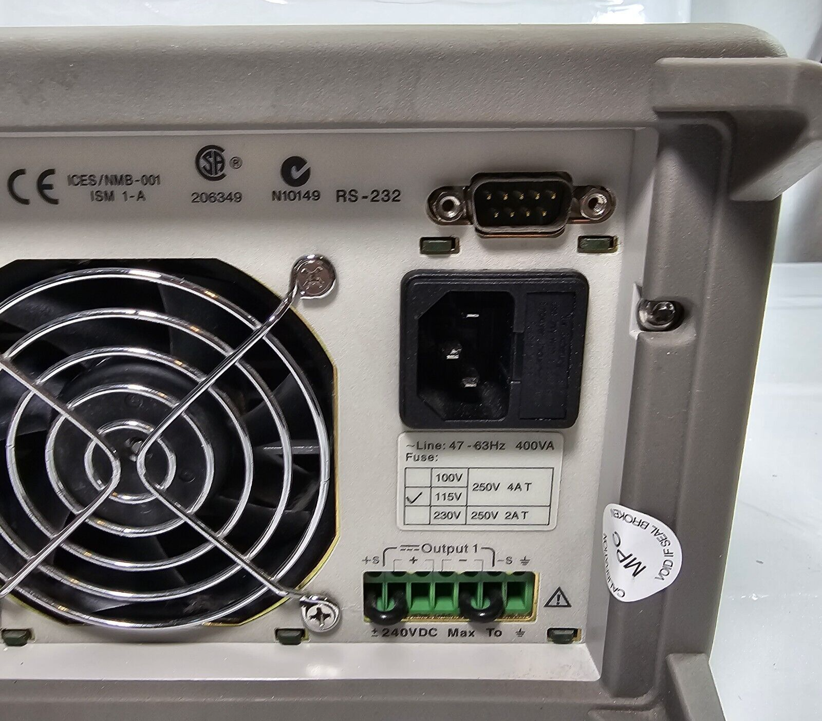 Agilent E3648A Dual Output DC Power Supply 0-8V,5A/0-20V,2.5A - Tested - 4386