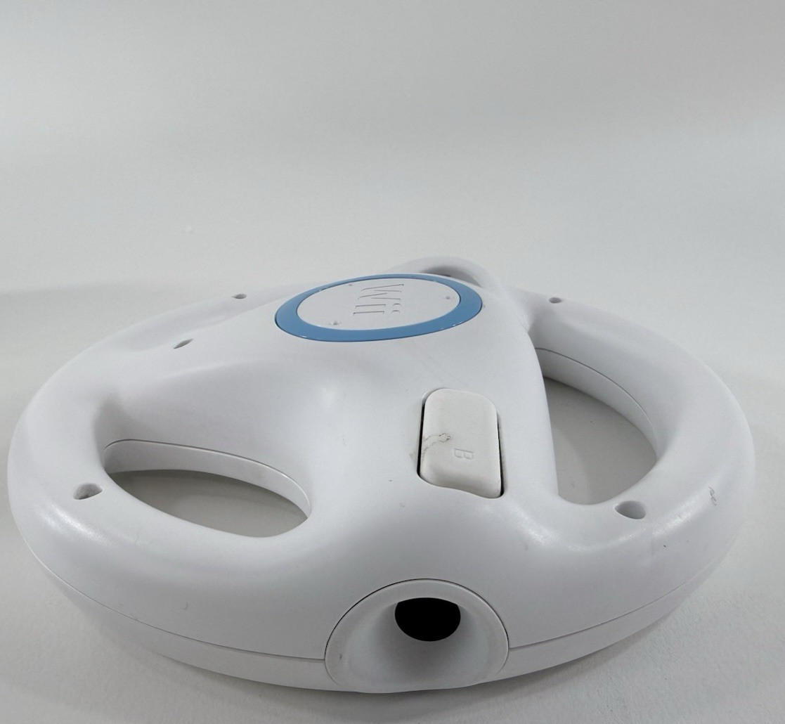 Nintendo Wii White Steering Wheel Attachment RVL-024 (Set of 2)