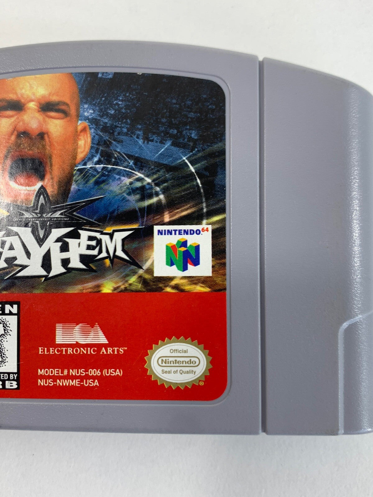 WCW Mayhem (Nintendo 64, 1999) Authentic Game Cartridge - Tested