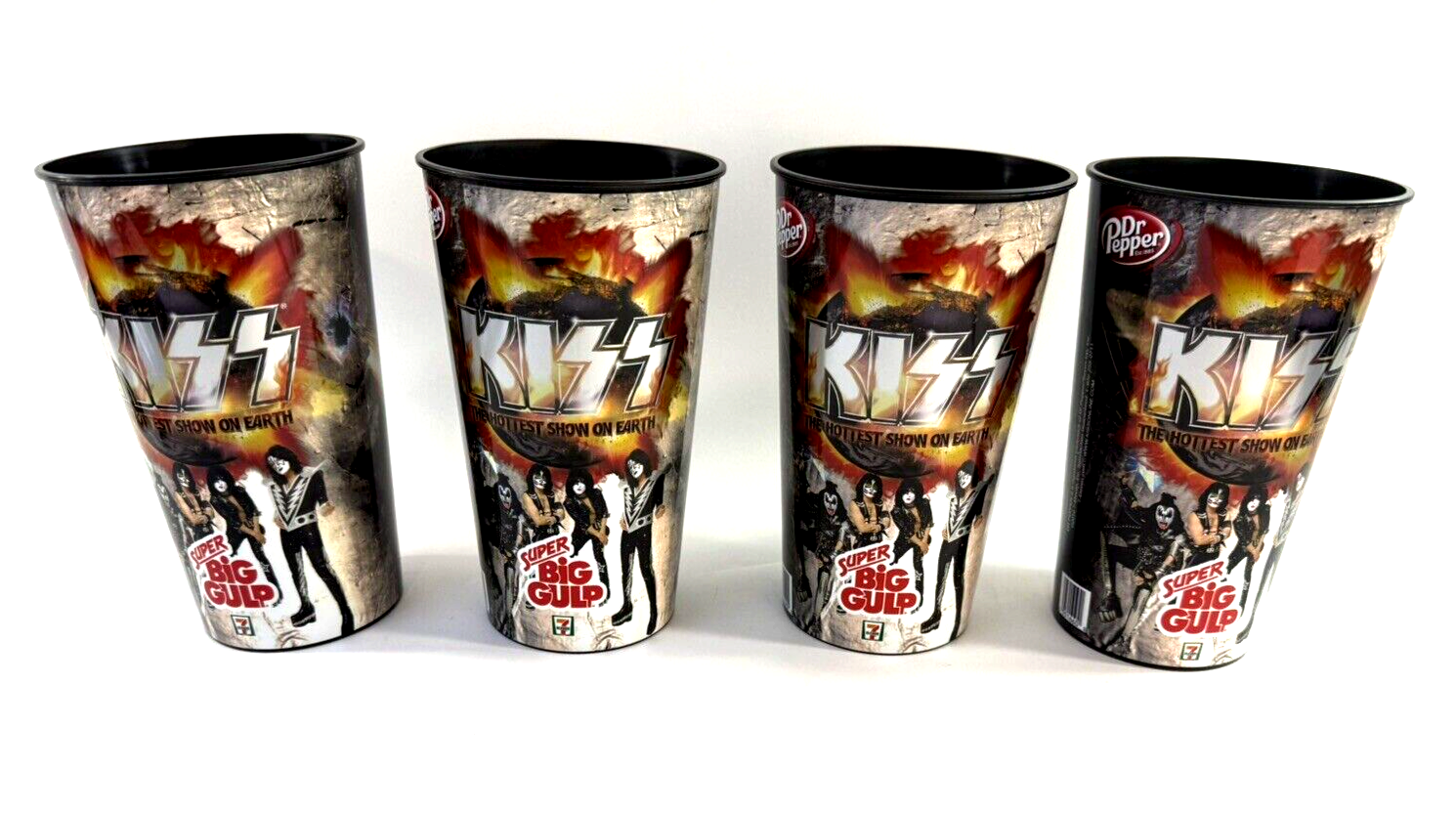 7-Eleven 2010 KISS Super Big Gulp Cups - Complete Set of 4