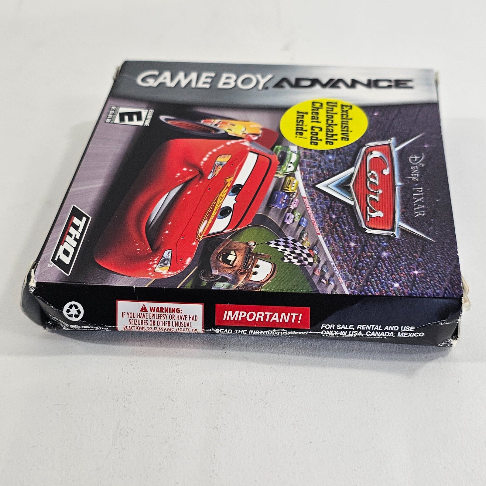 Cars (Nintendo Game Boy Advance, 2006) Game Box Manual Insert - Tested