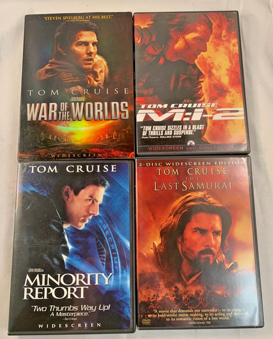 War of the Worlds (DVD bundle) Minority Report/MI:2/The Last Samurai Tom Cruise