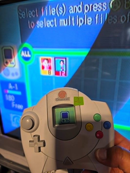 Sega Dreamcast HKT-7000 White Visual Memory Unit VMU with New Batteries - Tested