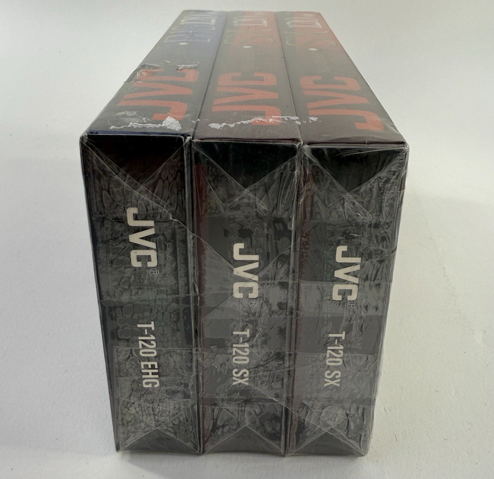JVC T-120 SX/EHG VHS 3-Pack Blank Cassette Tapes - New, Factory Sealed
