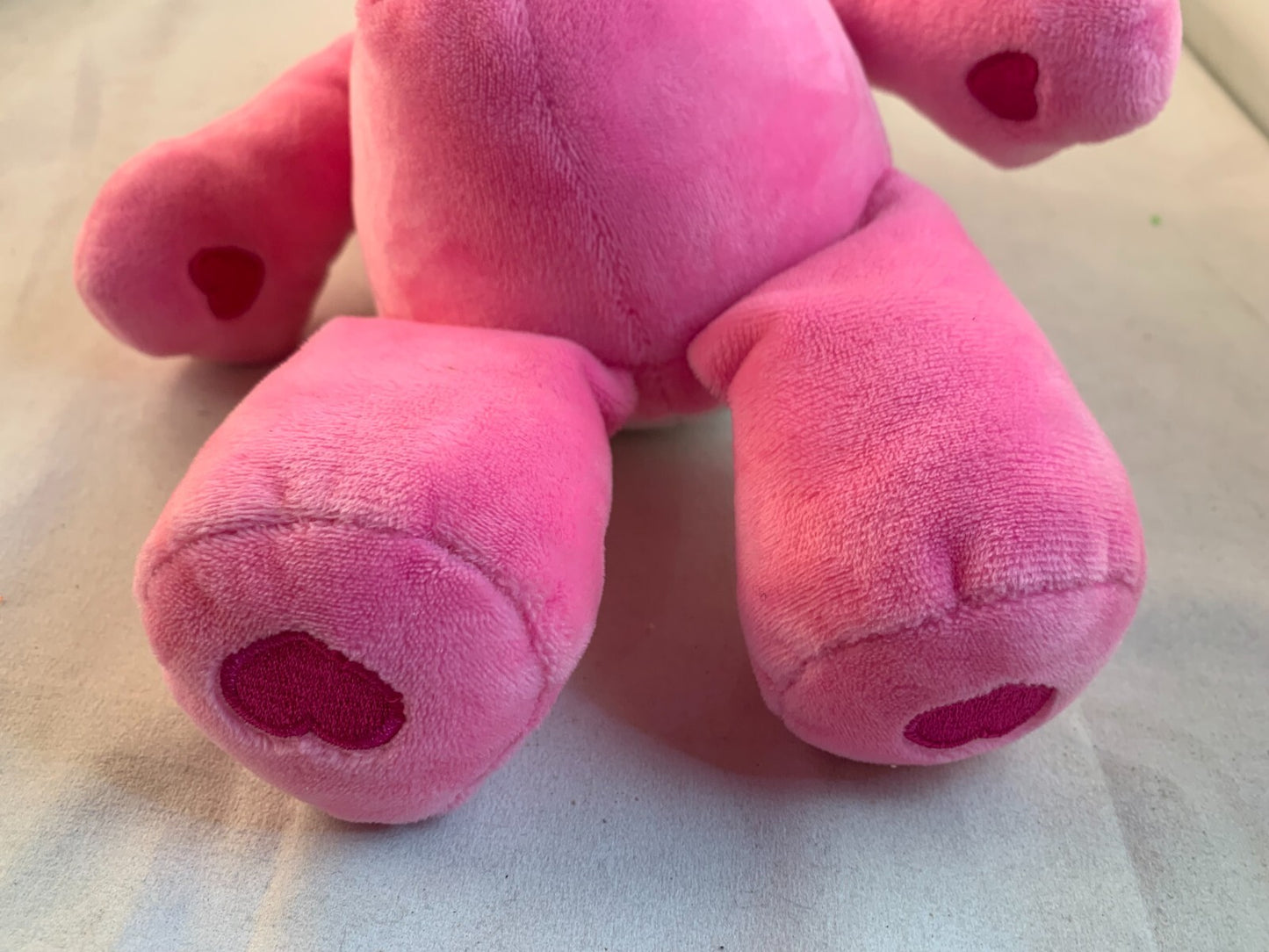 CARE BEAR CHEER BEAR, 10" PINK PLUSH, RAINBOW BELLY BADGE