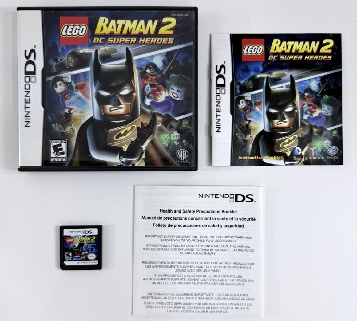 Lego Batman 2: DC Heroes (Nintendo DS, 2012) Game Case Manual Insert - Tested