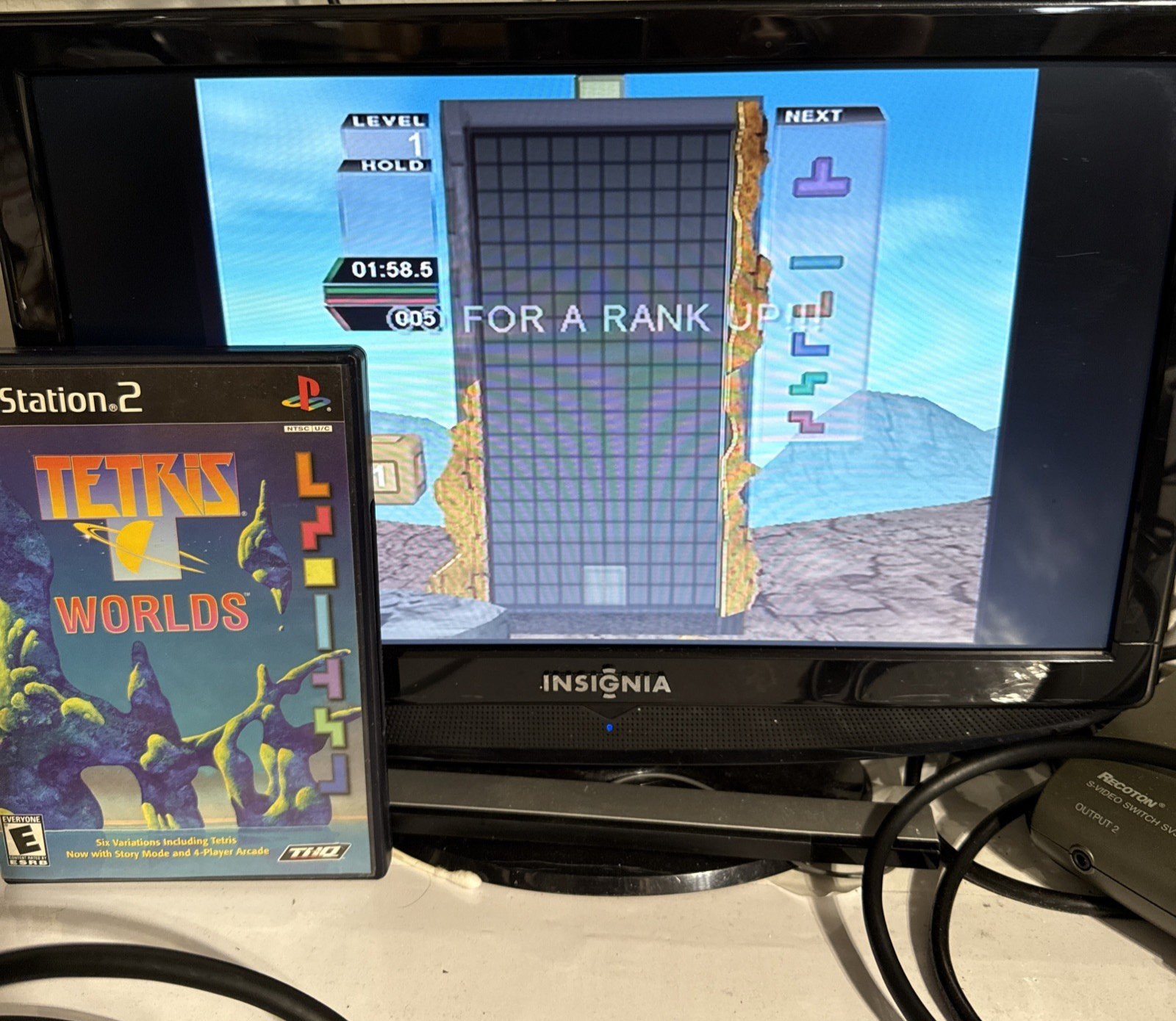Tetris Worlds -- Roger Dean Variant (PlayStation 2, 2002) Game and Case - Tested