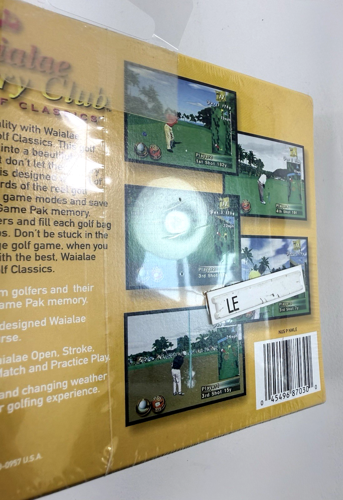 True Golf Classics: Waialae Country Club (Nintendo 64, 1998) Sealed - Some Wear
