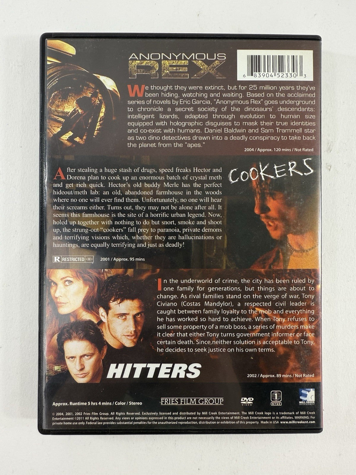 Anonymous Rex/Cookers/Hitters (DVD, 2011, 2-Disc Set) Tested and Working