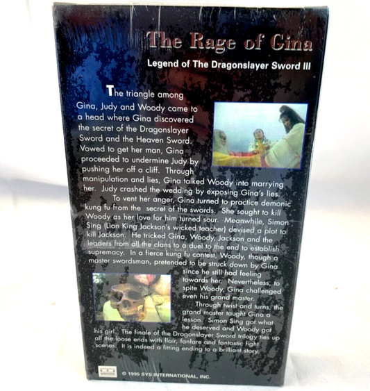 The Rage of Gina, Legend of The Dragonslayer Sword III (VHS, 1996) New